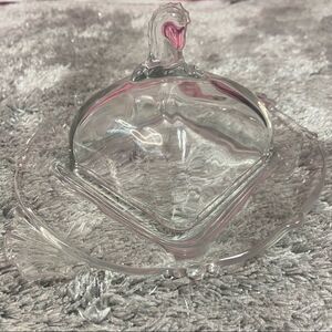 crystal waverly Heisey horse head 6” square horse head butter dosh 